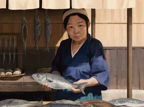 Fischhändlerin